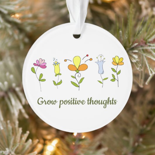 Positieve gedachten bloemen kweken ornament (Boom)