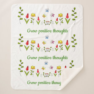 Positieve gedachten bloemen kweken sherpa deken