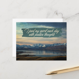 Positieve gedachten briefkaart