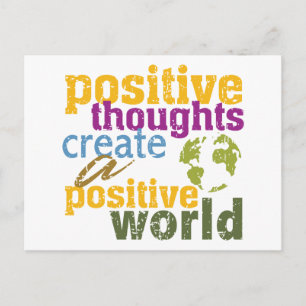 Positieve gedachten Creëer een positieve wereld Briefkaart