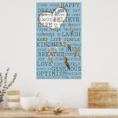 Positieve gedachten Inspirerend droomvanger Poster (Keuken)