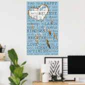 Positieve gedachten Inspirerend droomvanger Poster (Thuiskantoor)