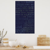 Positieve gedachten Inspirerend woorden Poster (Keuken)