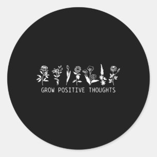 Positieve gedachten over geestelijke gezondheid ronde sticker