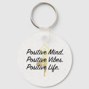 Positieve Geest, Positieve Vibes, Positief Leven Y Sleutelhanger
