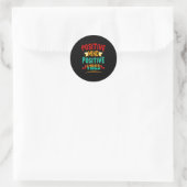 Positieve gemoedspositieve vibes ronde sticker (Tas)