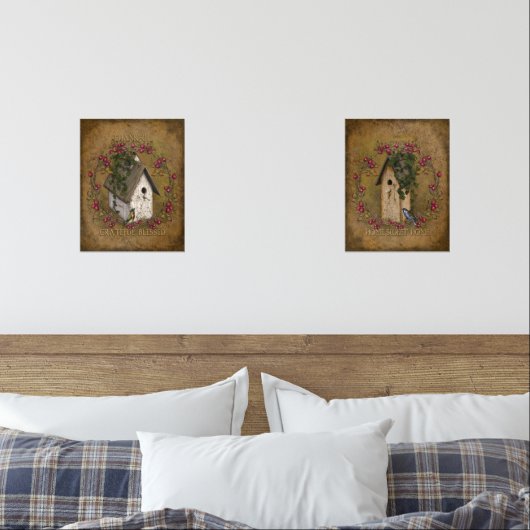 Positieve Gezegden uiterlijk Vogelhuisjes Berries Muurkunst Sets (Slaapkamer)