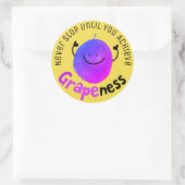 Positieve grafische kaart - Behaal details Ronde Sticker (Tas)