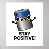 Positieve grappige accuduur poster (Voorkant)