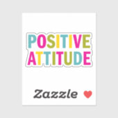 Positieve houding in heldere kleuren sticker (Vel)