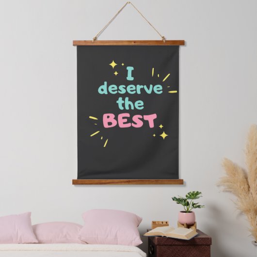 positieve houding inspirerend positieve vibes hangend wandkleed (Slaapkamer)