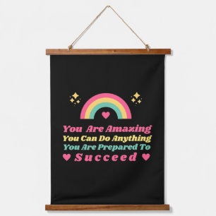 positieve houding inspirerend vibes citeert hangend wandkleed