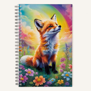 Positieve houding Red Fox Pup Notitieboek