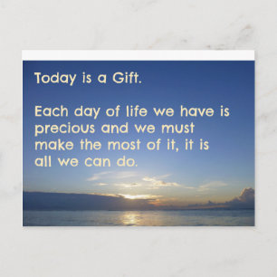 Positieve Inspirerend quote Briefkaart - vandaag