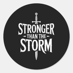 Positieve Inspirerende Motivatie, Sterker Dan T Ronde Sticker