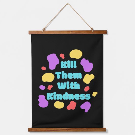 positieve instelling inspirerend positiviteit hangend wandkleed (Voorkant)