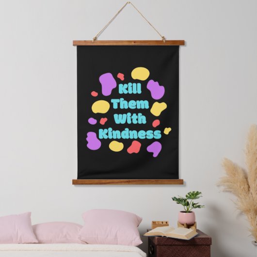 positieve instelling inspirerend positiviteit hangend wandkleed (Slaapkamer)