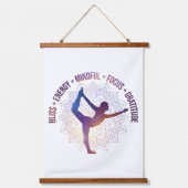 positieve instelling inspirerend vibes hangend wandkleed (Voorkant)