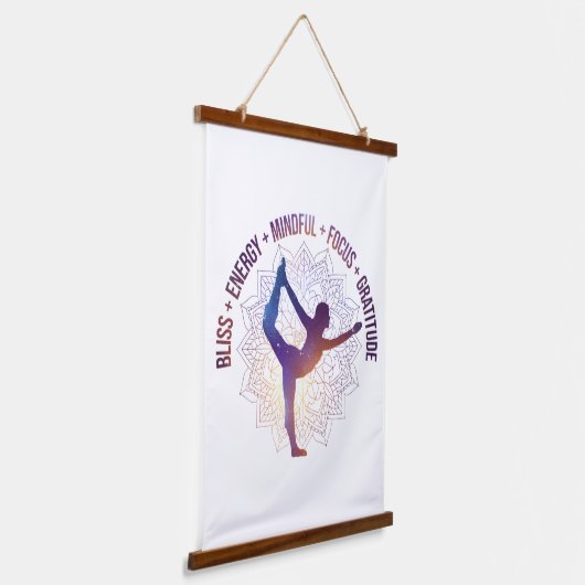 positieve instelling inspirerend vibes hangend wandkleed (Gebogen)