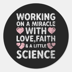 Positieve IVF-Overdrachtdag IVF GIF Ronde Sticker