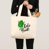Positieve Kale Pun - Kale Ja! Grote Tote Bag (Voorkant (product))
