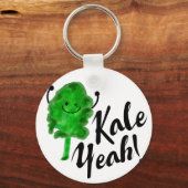 Positieve Kale Pun - Kale Ja! Sleutelhanger (Voorkant)