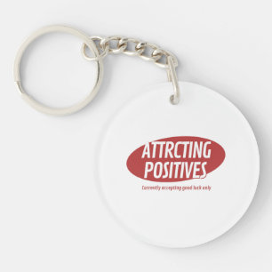 Positieve Kansen Aantrekken Alleen Typografie Des Sleutelhanger