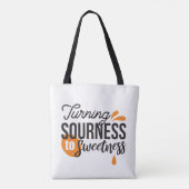 Positieve levensboodschap - Van zuur naar zoet Draagtas (Achterkant)