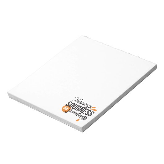 Positieve levensboodschap - Van zuur naar zoet Notitieblok (Gedraaid)