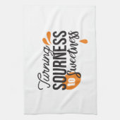 Positieve levensboodschap - Van zuur naar zoet Theedoek (Verticaal)