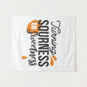 Positieve levensboodschap - Van zuur naar zoet Wandkleed (Voorkant (horizontaal))