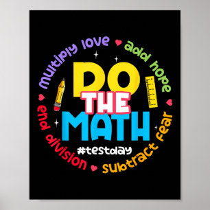 Positieve Liefde Hoop Angst Doe De Wiskunde Toets Poster