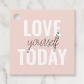 Positieve liefde vandaag uzelf - Pastel roze prijs Bedankjes Labels (Voorkant)