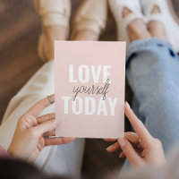 Positieve liefde vandaag uzelf - Pastel roze prijs