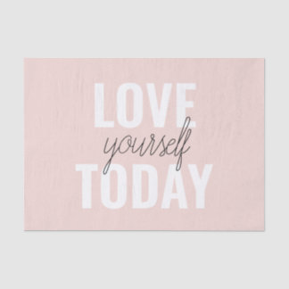 Positieve liefde vandaag uzelf - Pastel roze prijs Tissuepapier