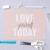 Positieve liefde vandaag uzelf - Pastel roze prijs Tissuepapier (Craft)