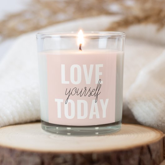 Positieve liefde vandaag uzelf - Pastel roze prijs Vierkante Sticker