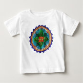 Positieve mandala Baby Fine Jersey T-shirt, wit (Voorkant)