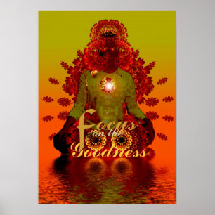 Positieve meditatieposter poster