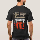 Positieve mindset houdt het leven simpel t-shirt (Achterkant)