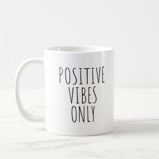 Positieve Mok alleen koffiebloemen (Links)