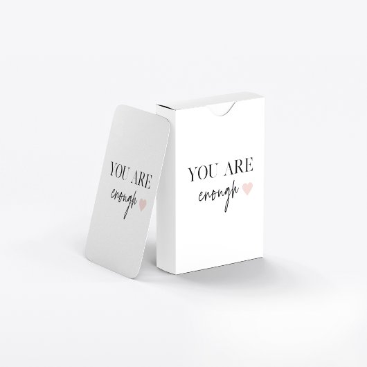 Positieve motivatie u bent genoeg Citaat Pokerkaarten