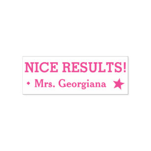 Positieve "NICE RESULTS!" Rubberstempel sorteren Zelfinktende Stempel