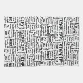 Positieve One Word Cloud op wit Theedoek (Horizontaal)