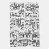 Positieve One Word Cloud op wit Theedoek (Verticaal)