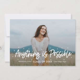 Positieve Outlook Editable Color Afstuderen Invita Kaart