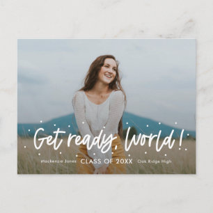 Positieve Outlook EDITABLE COLOR Afstuderen Postca Briefkaart