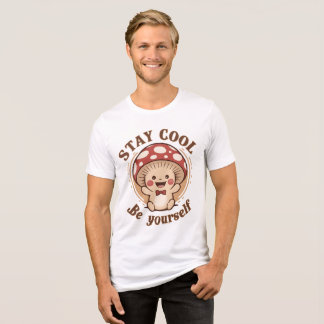 positieve paddestoel Tri-Blend shirt