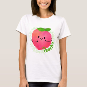 Positieve peach pun - peachy t-shirt