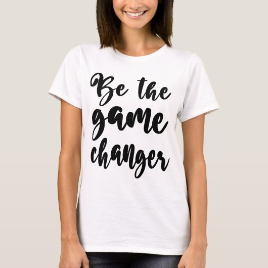 Positieve prijsopgave is het zwarte script van de  t-shirt (Voorkant)